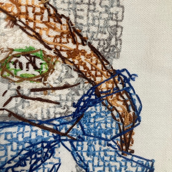 Cute Cat Cross-Stitch Wall Art - Picture 5 of 5